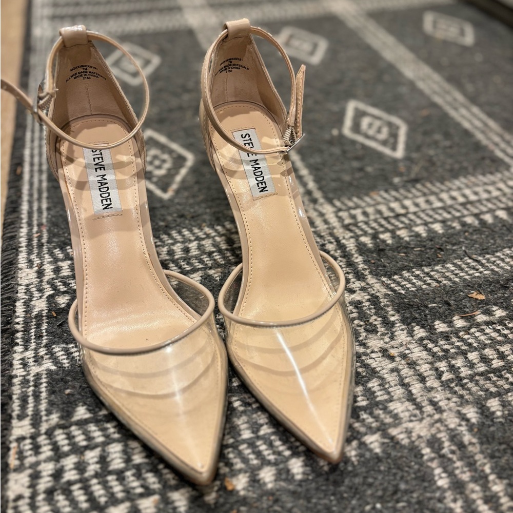 Steve Madden Heels in Nude and Clear